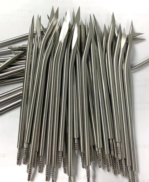 不锈钢管削尖加工件